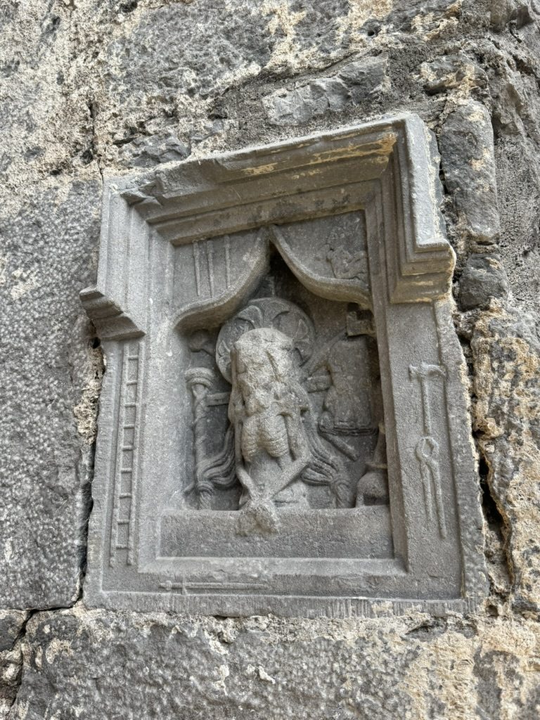 Man of Sorrows carving in the Franciscan friary, Ennis